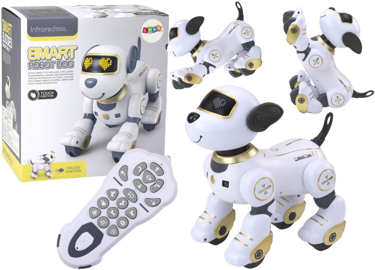 Op afstand bestuurbare interactieve robothond die danst volgt gouden bevelen - UNI
