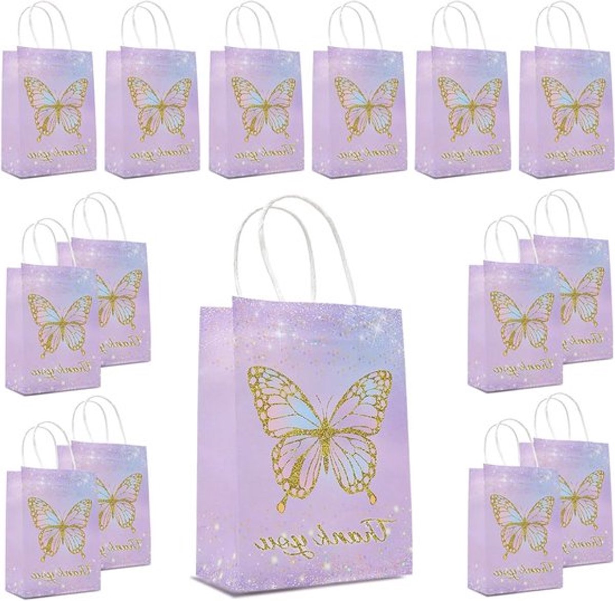 15 Kleurrijke Papieren Cadeauzakjes met Handvat - Perfect voor Kinderverjaardag en Bruiloftsfeest - Leuke Verpakking voor Kleine Cadeautjes - Ideaal voor Winkelen en Cadeaugeven