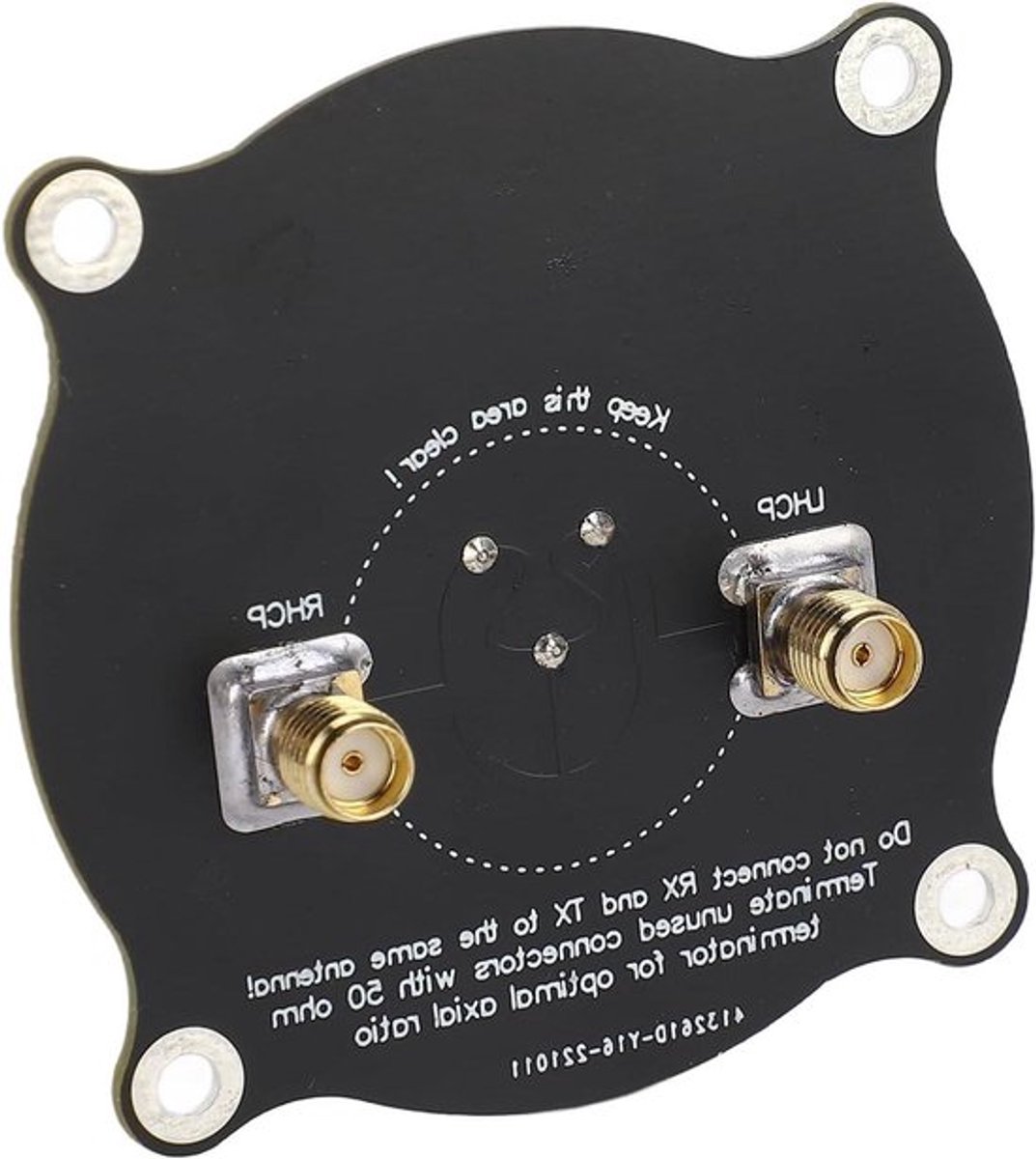 Professionele Patch-antenne met drie voedingen voor FPV-race-drone met hoge nauwkeurigheid - Directioneel - 9,4 dBi - Circulair gepolariseerd