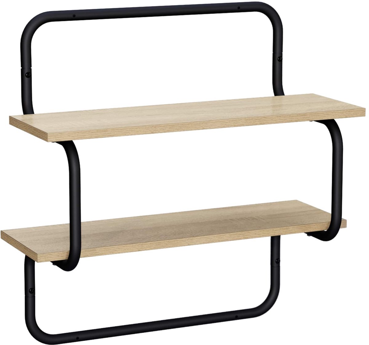 vidaXL 2-laags - wandplank - Sonoma - Eiken - 60 - x - 24,5 - x - 61 - cm Sonoma Eiken