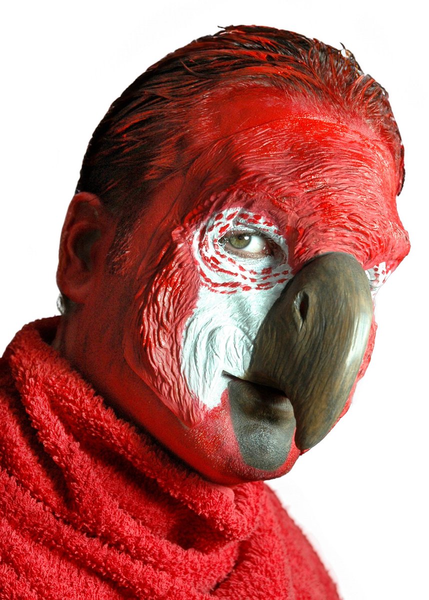 Papegaaienmasker Van Latex Om Op Te Plakken - Carnaval Halloween