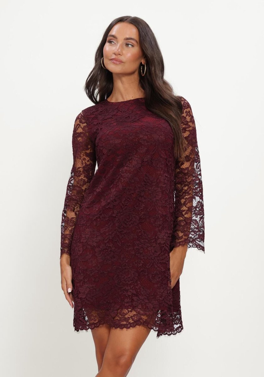 Ana Alcazar Dress Dames - Jurk - Bordeaux - Maat 40