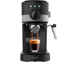 Espressomachine 20 Bar – Pistonmachine met Melkopschuimer – Drukmeter & Kopjeswarmer – 1,25L – 1100W