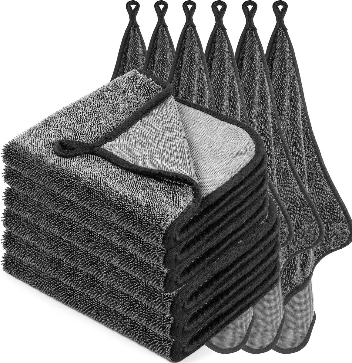 3-Delige Set Microvezel Autodoeken 40x40cm en 40x60cm – Super Absorberend, Streeploos en Geschikt Voor Lak en Glas – Ideaal Voor Autoverzorging en Douchegebruik