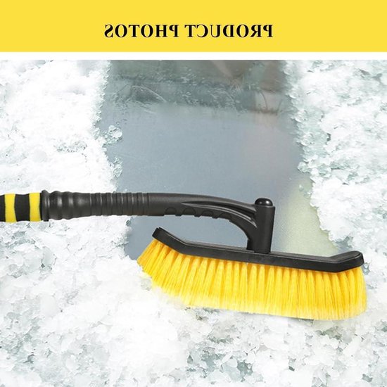 IJskrabber met sneeuwborstel - Ruitenkrabber auto - Winterse ruiten reinigen - Afneembaar 2-in-1 ontwerp - 38 cm - Roze