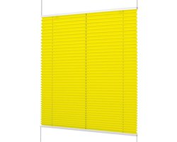 Klemmfix-plissé - Plisségordijn Vouwgordijn - Raamdecoratie - Uniek Design - 90 x 210 cm - Geel