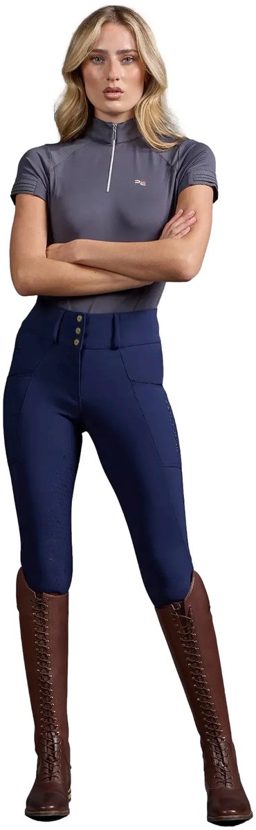 Damesbroek met volledige grip Premier Equine Sassari Blauw