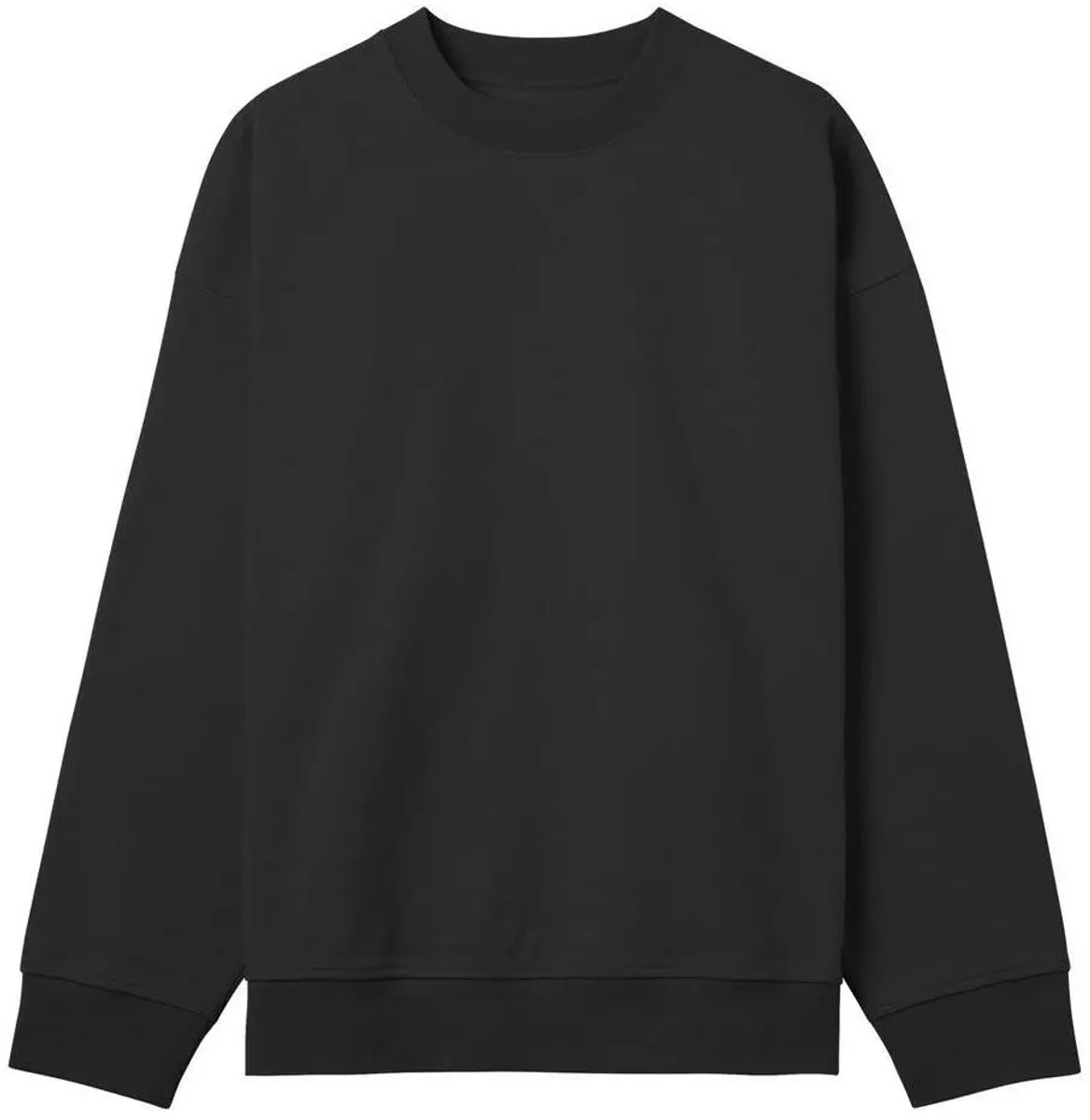 Mens Boxy Sweatshirt Off Zwart