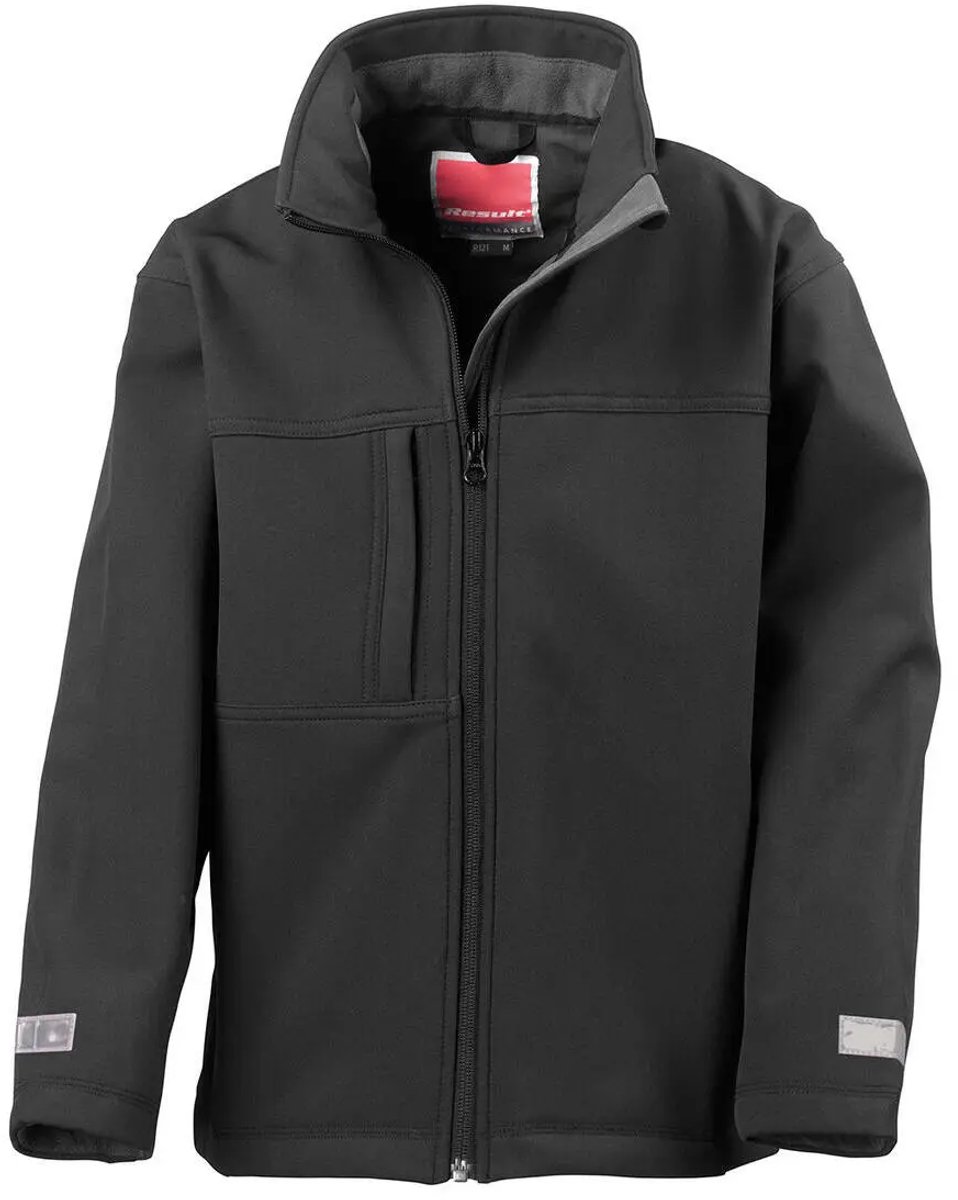 Result Junior Classic Soft Shell Jacket RT121J - Black - L (9-10)