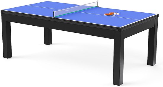 Vente-unique Convertibele tafel - Biljart & Pingpong - 213 x 112 x 81,5 cm - Grijs en zwart - BALTHAZAR van Vente-unique — afbeelding 5