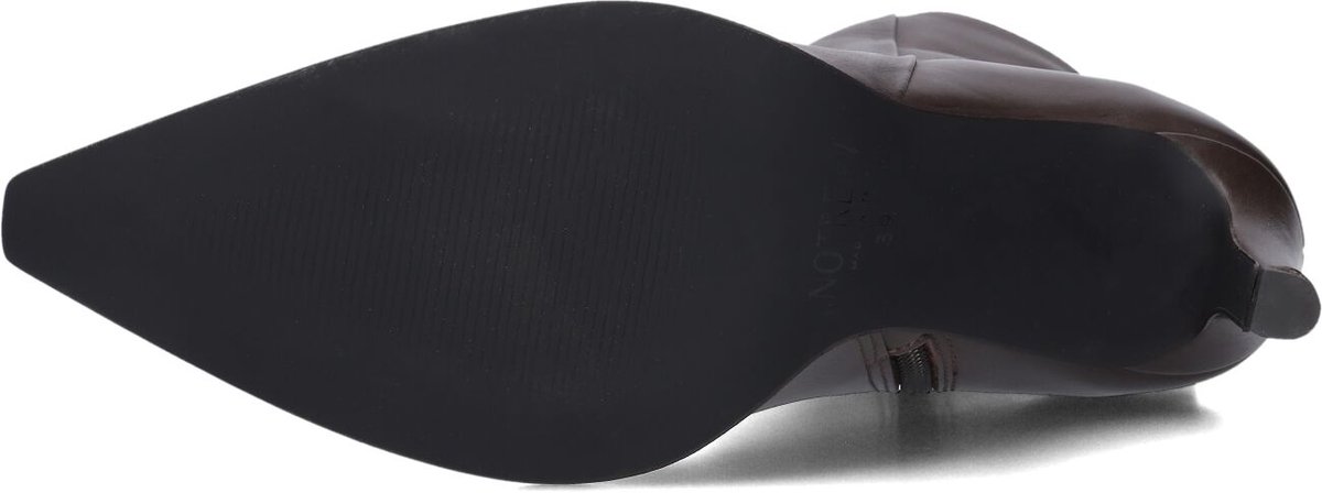 Notre-V 8939 Enkellaarsjes - Enkelboots met rits - Dames - Bruin - Maat 35
