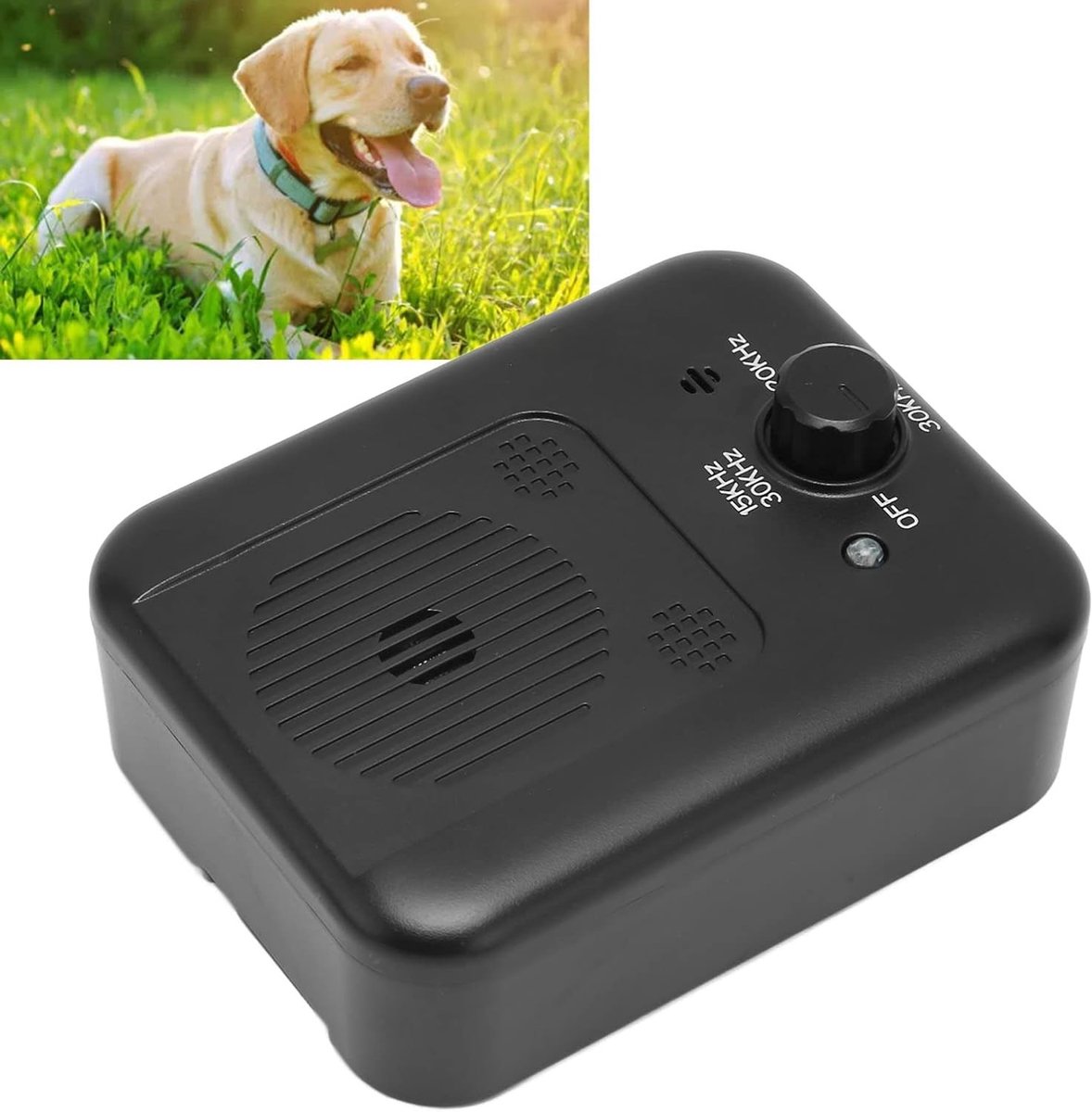 Ultrasone Hondenblaffcontrole met 3 Frequentieniveaus en Instelbare Gevoeligheid voor Tuin en Buitengebruik