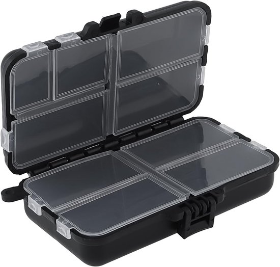 Compacte Visaccessoires Opbergdoos met Dubbele Laag en 9 Compartimenten voor Loodjes en Aas (11cm x 6.5cm) — afbeelding 5
