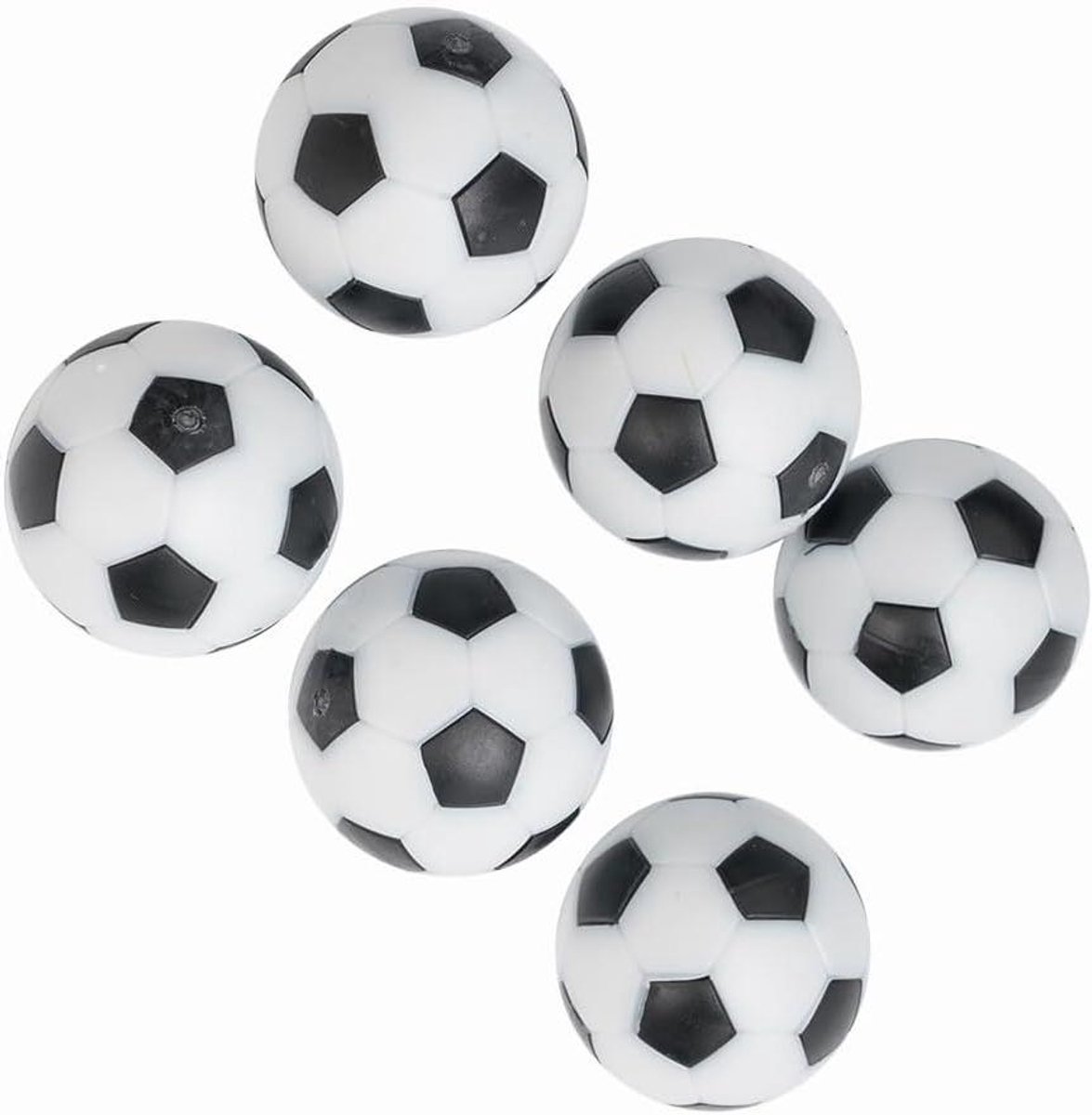 Tafelvoetbal Ballen - Foosball Ballen Set - Tafelvoetbal Spel - Stevig ABS Materiaal - 32 mm - Wit Zwart