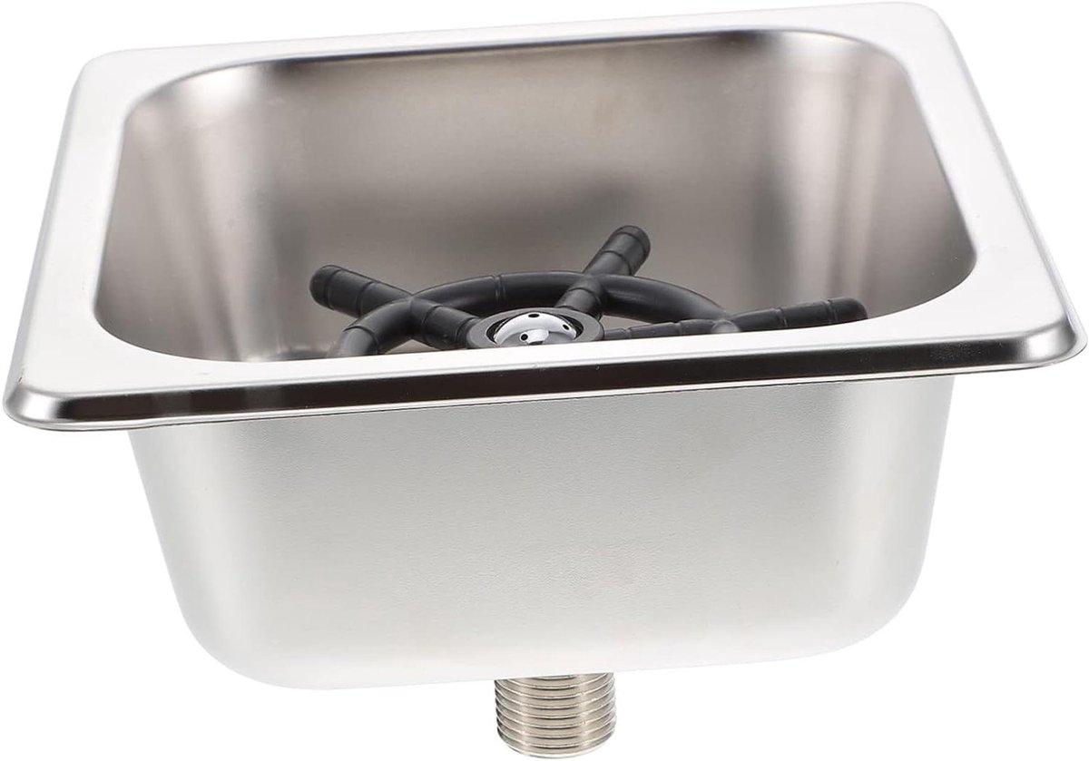 Glazenwasser Keuken - Flessenspoeler Bekerreiniger - Snel Bekers Reinigen - Hogedruk Spoelen - 17.5x16cm - Zilver