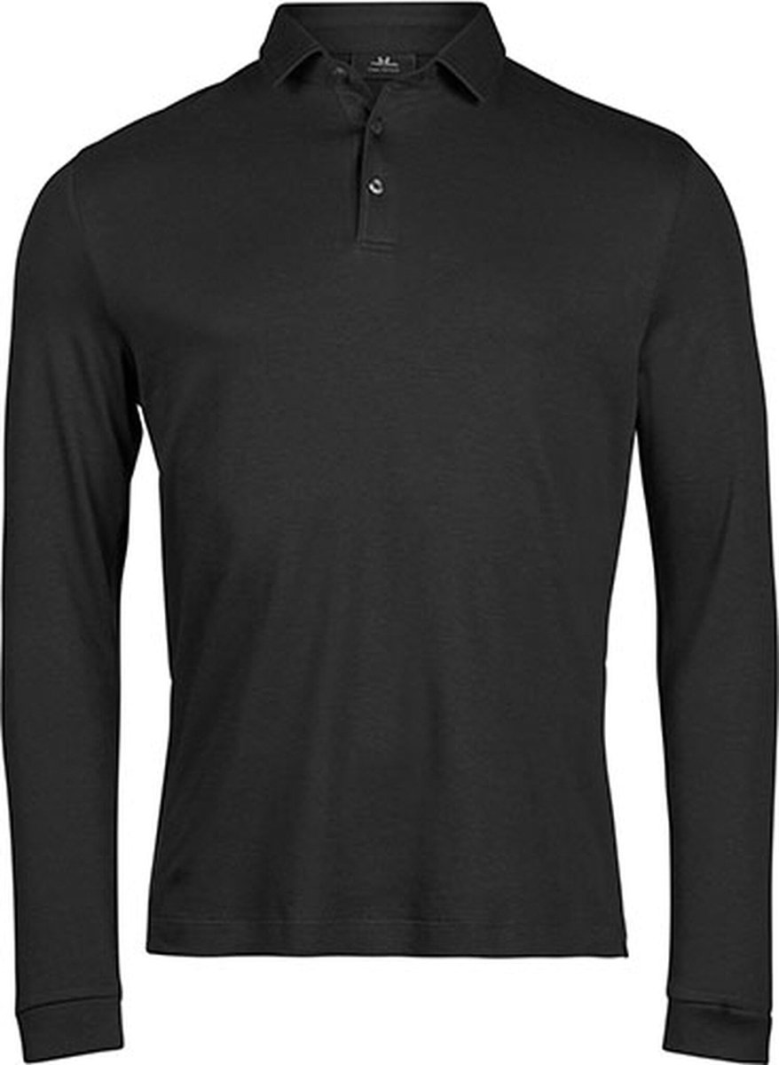 Tee Jays Pima Cotton Long Sleeve Polo TJ1442 - Black - M