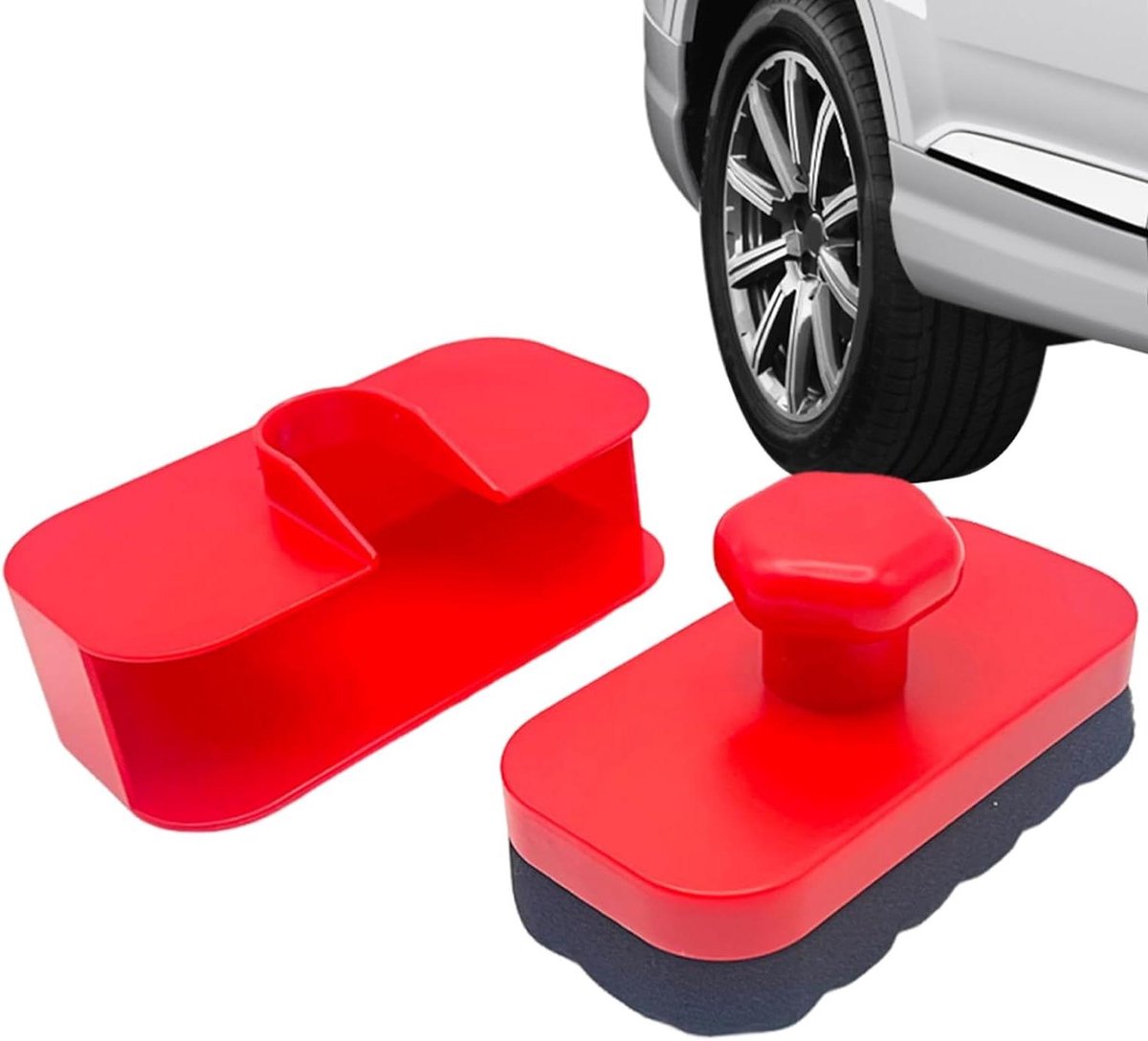 Polijstborstel voor banden - Spons voor velgen - Auto poetsen - Snelle coating - 14.2 x 7.5 x 7.2 cm