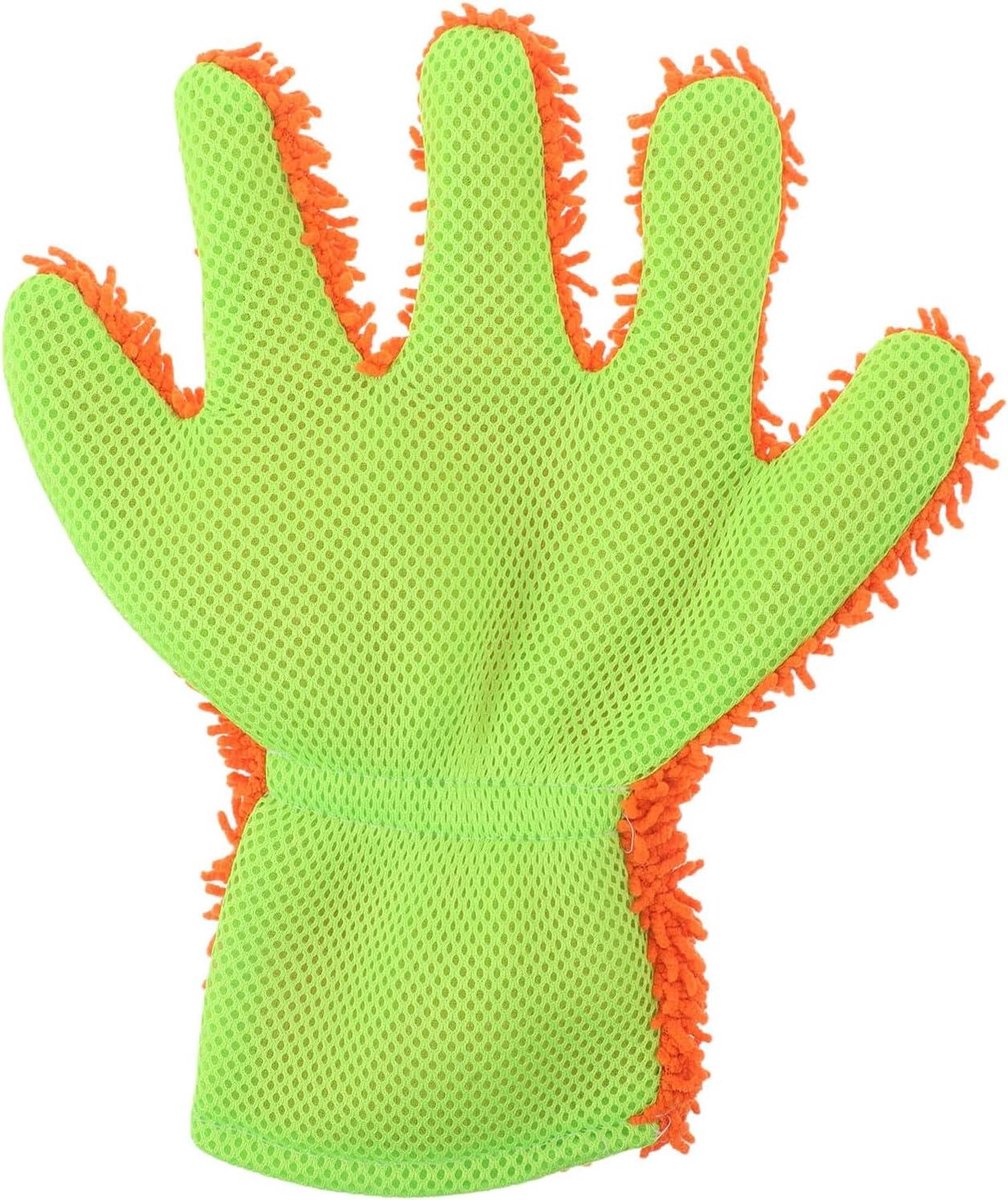 Pluche Washandschoen - Reinigingshandschoen Auto - Auto Reinigen - Zachte Absorberende Vezels - 28 x 22 cm - Meerkleurig