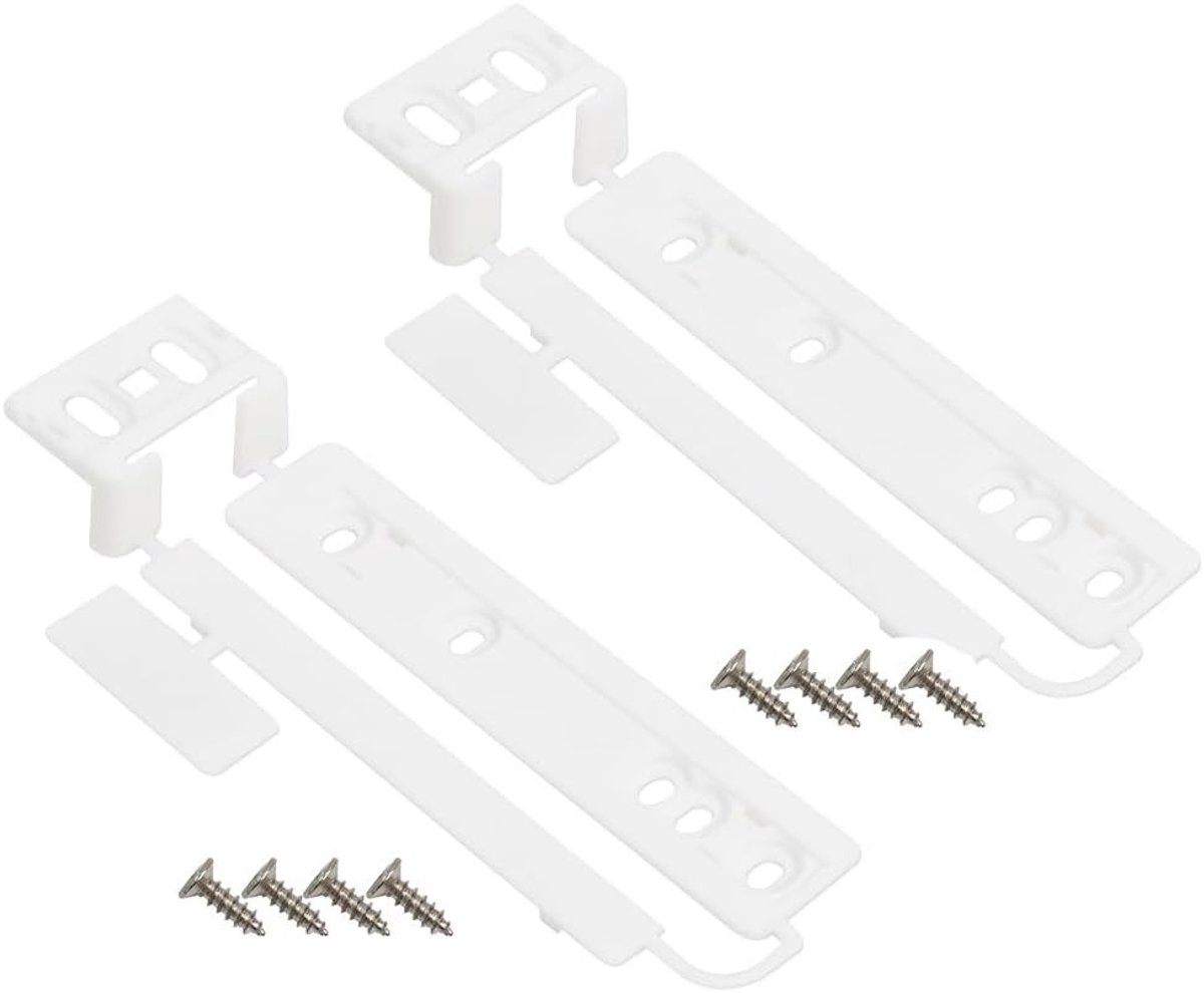 Universele Schuifdeur Scharnieren Set voor Koelkasten en Vriezers, Decoratieve Bevestigingsbeugel en Glijdende Mechanismen, 2 Stuks