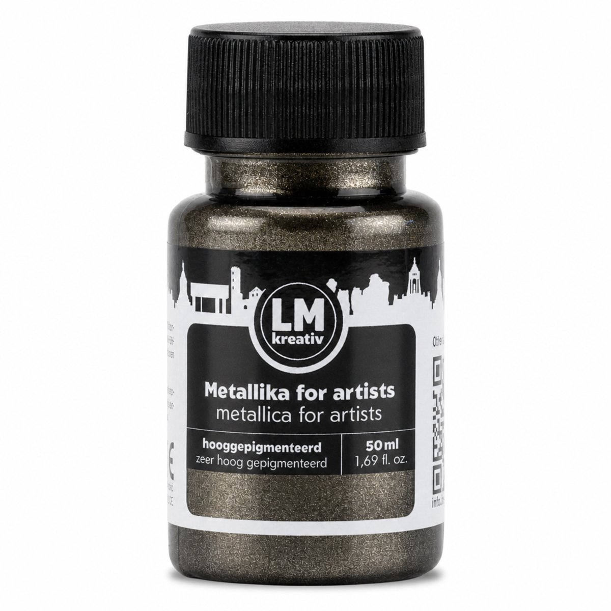 LM-Kreativ Acrylverf - Metallic Look - Lichtvast en Waterbestendig - Op Waterbasis - Antraciet - 50 ml