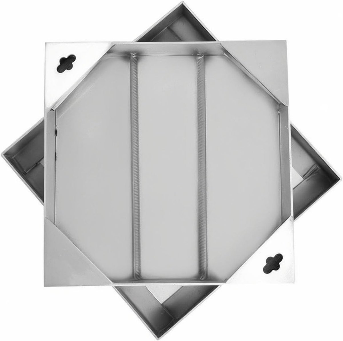 Shaft Cover 30 x 30 cm - RVS Ingebouwd Frame, Onzichtbare Inspectiedoek voor Afvoerputten en Gotensystemen