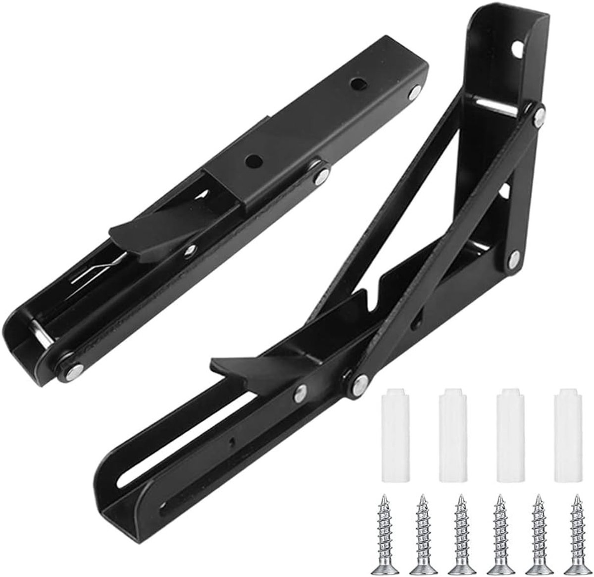 Klapconsole voor zware belasting - Roestvrij staal - 30 cm - Vouwbare Drager voor Muren en Planken - Stevig en Ruimtebesparend