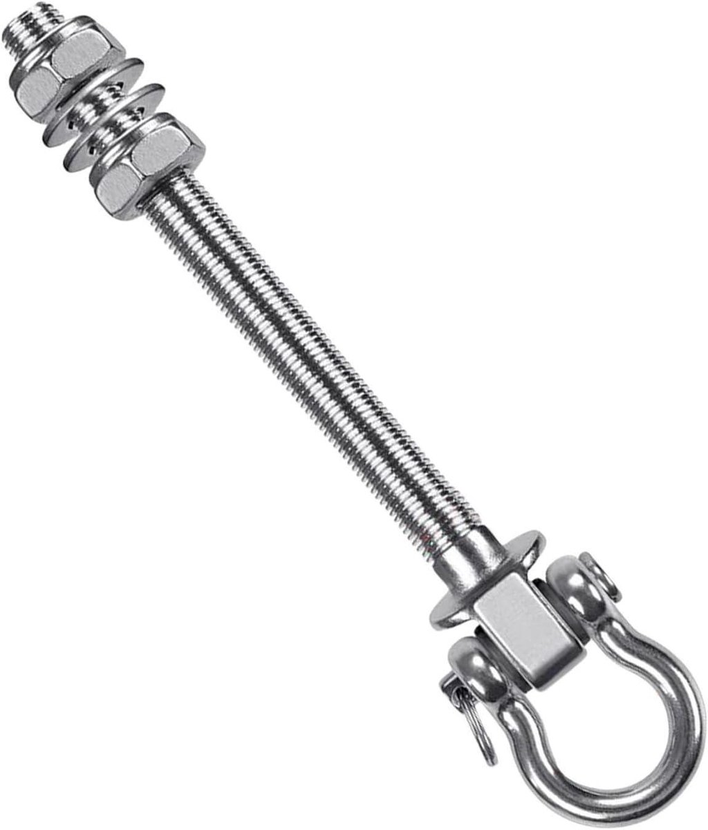 Hangmat Haken - Balkbevestiging Plafondbevestiging - Ontspannen Buiten - 680 Kilogram Draagvermogen - 150 mm - Zilver