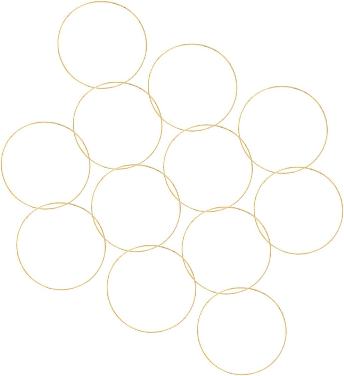 Dromenvangerringen Metaal - Kransen Ring Set - Handwerk Decoratie - Solide Structuur - 15 cm - Goud