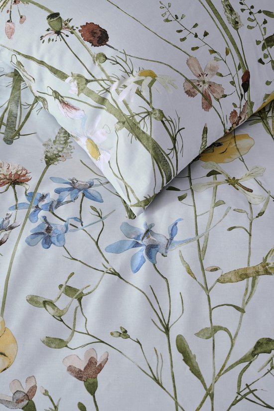 Ariadne at Home Bloom dekbedovertrek - Eenpersoons - 140 x 200/220 cm - Blauw van Merkloos — afbeelding 5