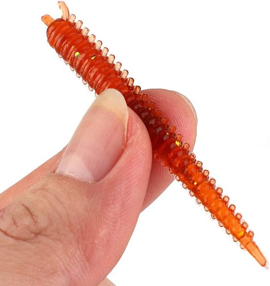 Zachte Regenworm Kunstaas - Kunstwormen Vissen - Vissen Aantrekken - Levensecht Ontwerp - 10 stuks - Bruin — afbeelding 3
