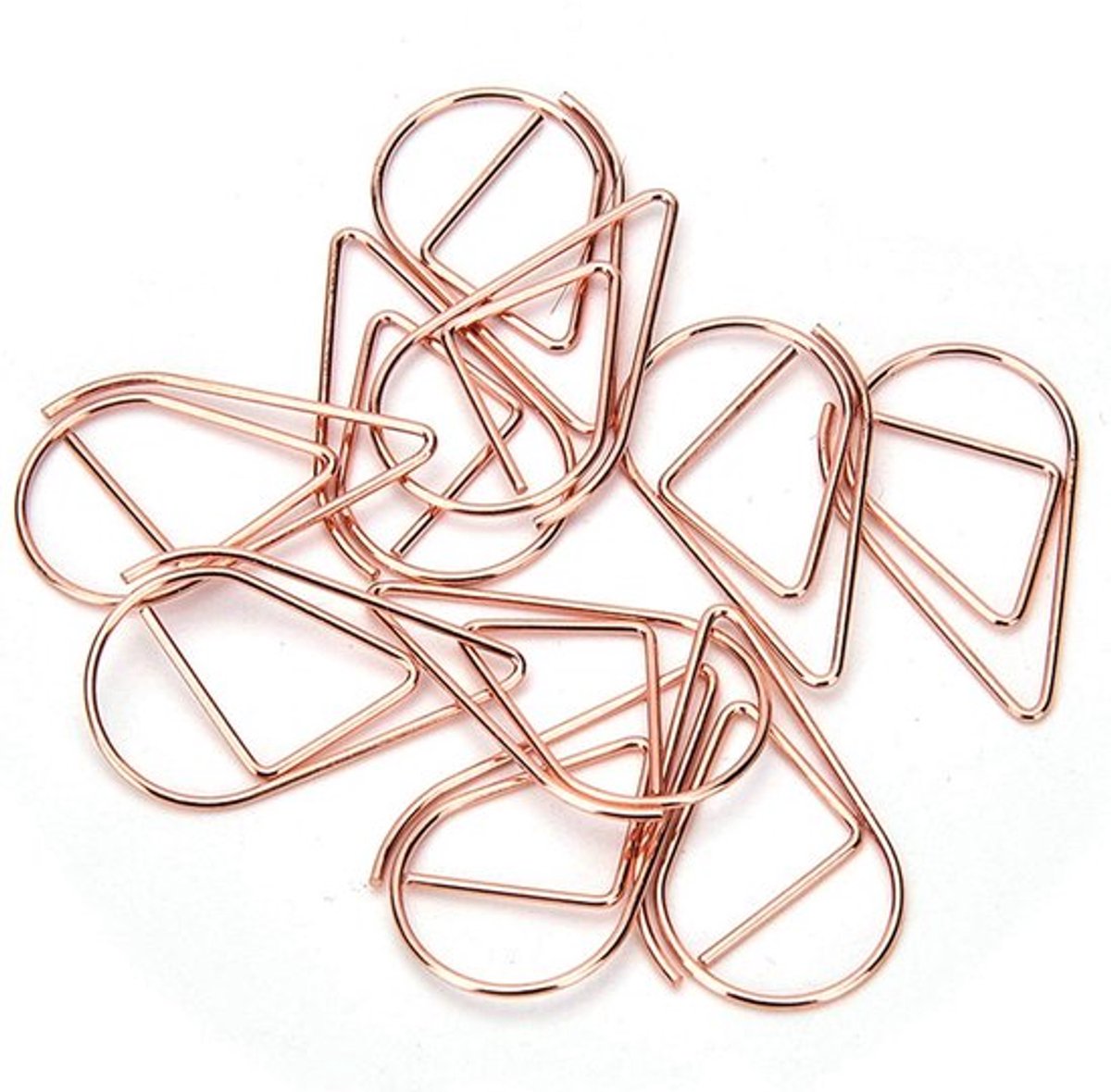 Papieren klemmenset - Paperclips - Creatief ontwerp - Roségoud - Retro stijl - Handig voor school en kantoor - 100 stuks