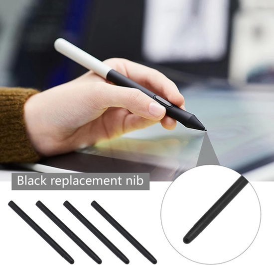 Stylus Nibs 10x Zwart - Vervangende Penpunten - Compatibel met Wacom - Kunststof - Gen.1 - Inclusief Wisselaar — afbeelding 5