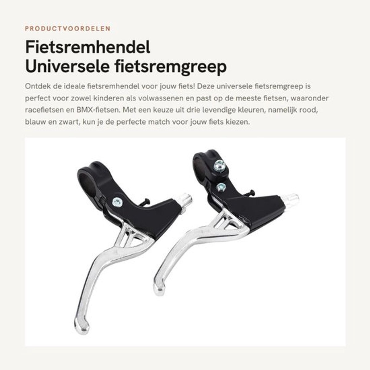 Fietsremhendel Universeel - 1 Paar - Geschikt voor Kinderfiets/BMX/Racefiets - Diameter 2,2 cm - Lichtgewicht - Eenvoudige Installatie - Remgreep