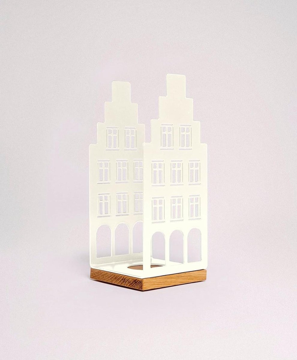 Windlicht Huisdecoratie - Lantaarn Kandelaar - Sfeer Creëren - Handgemaakt in Duitsland - 185 cm hoog - Zuiver Wit