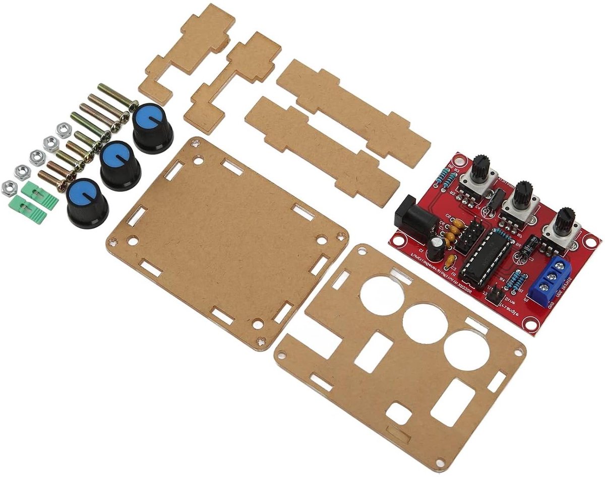 Functiegenerator Kit - Signaalgenerator XR2206 - Elektronisch Experimenteren - 5-Cijferige Nauwkeurigheid - 9-12V DC Ingang - Groen