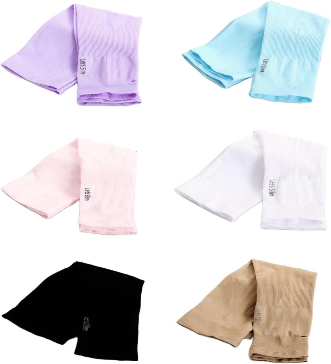 UV-beschermende arm sleeves voor mannen en vrouwen - Koelende armbescherming voor fietsen, golf en outdoor activiteiten - 6 paar in diverse kleuren