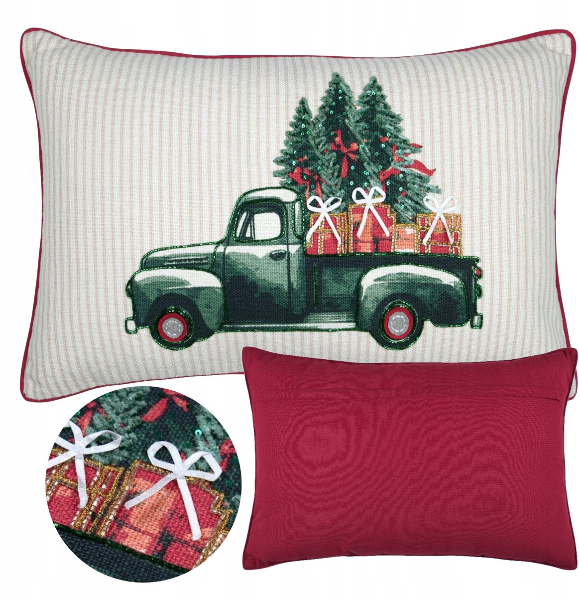 Kerstkussen GIFTED VERT 35x55 cm - Sfeervol cadeau
