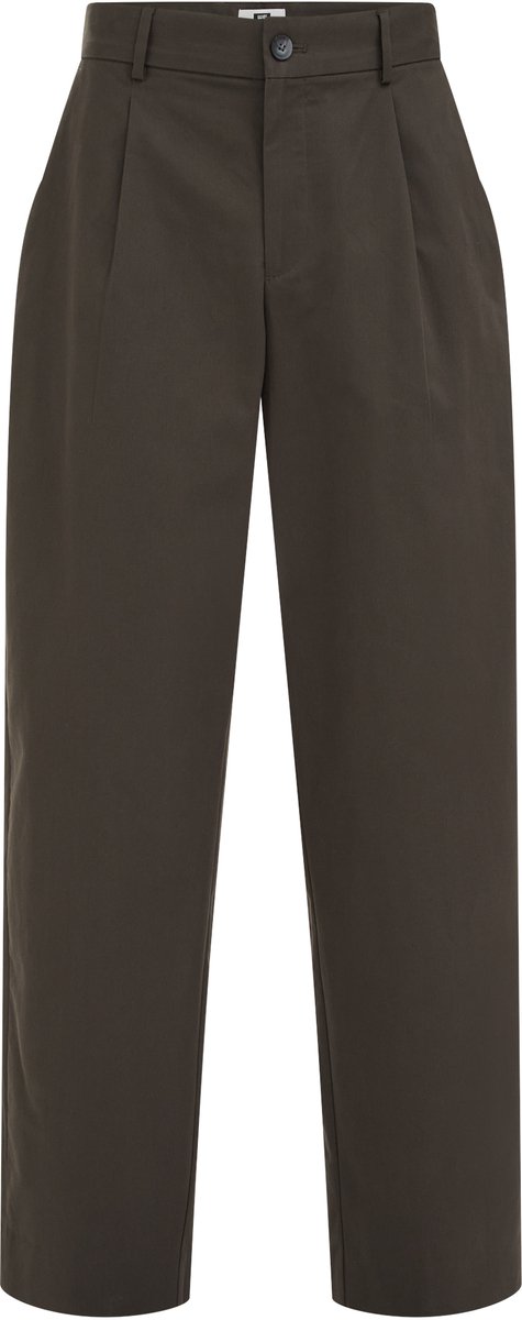 WE Fashion Heren loose fit broek van twill