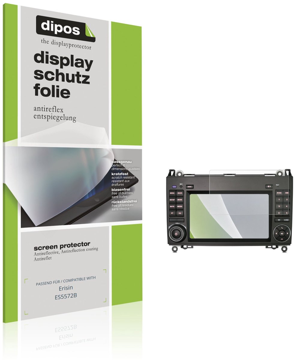 dipos – 2x Matte Beschermfolie geschikt voor Erisin ES5572B | Krasbestendige & antireflecterende Screenprotector Ultra-Thin
