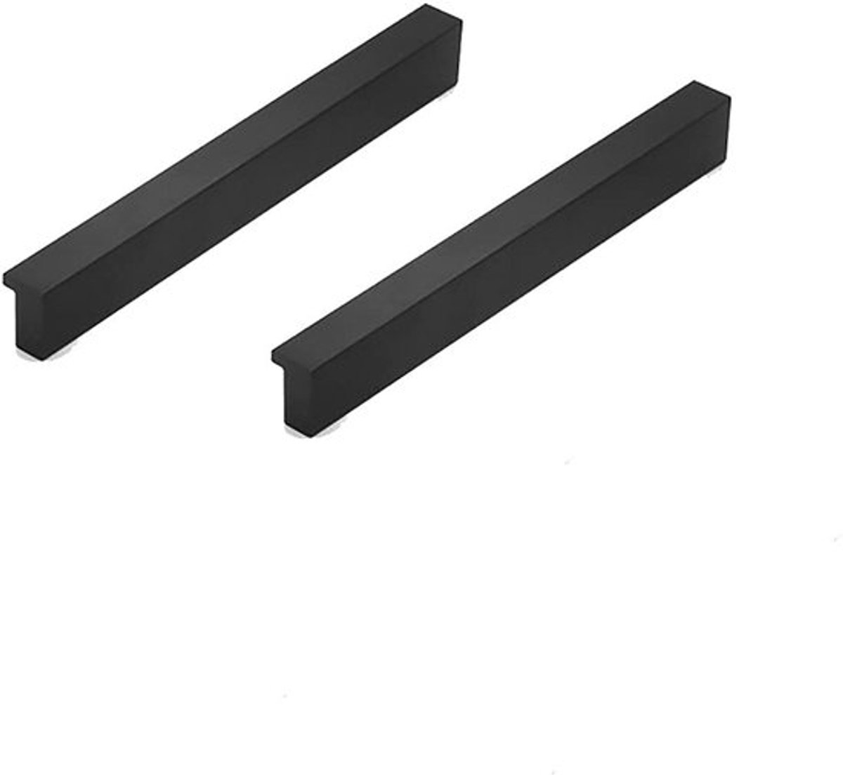 Keukenhandgrepen Zwart - 2 Stuks - Aluminium - L-vormige Handgrepen - Makkelijk te Installeren - Totale Lengte 40 mm - Kastgrepen