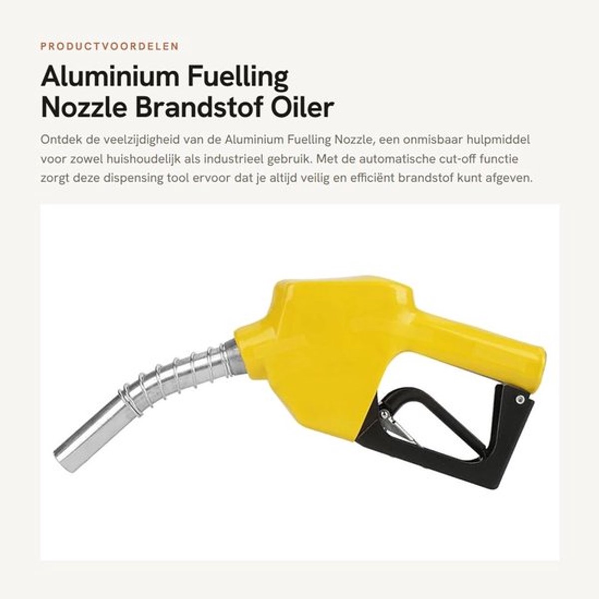 Brandstofpomp Elektrisch - Aluminium Brandstofmondstuk - Automatische Cut-off Functie - Duurzaam - Hoogwaardige Kwaliteit - Professionele Ontwikkeling - Brandstofdispenser
