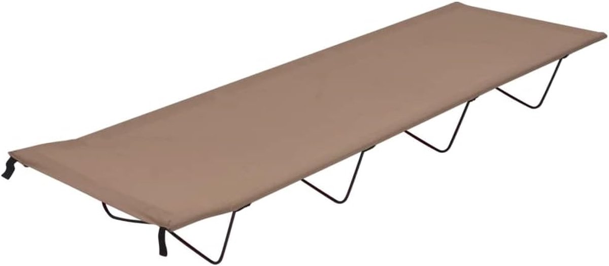 Campingbed - Veldbed - Buiten Ontspannen - Robuust Oxford-weefsel - 180 x 60 x 19 cm - Taupe