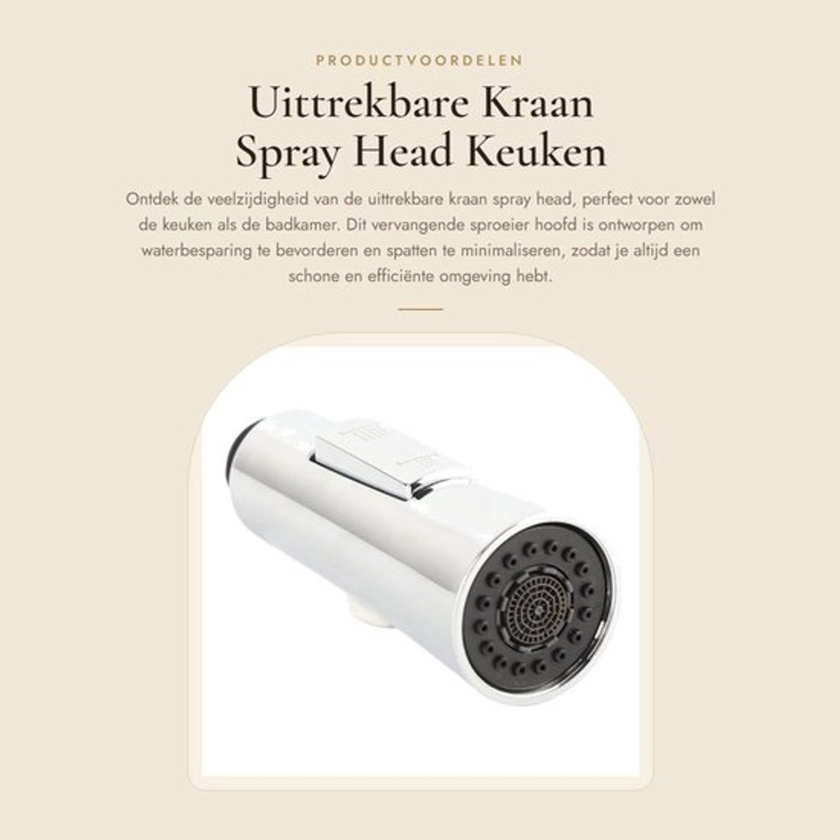 Kraansproeier Uittrekbaar - Kraan Opzetstuk - Keukenkraan - Douchekop - Waterbesparend - Hoogwaardig ABS - Kraanmondstuk