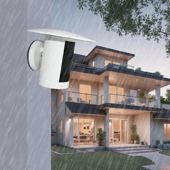 SnelShoppen - Solar Rain Shield Cover voor Ring Outdoor Cam Plus - UV Bestendige Weerbestendige Camera Scherm Cover - Eenvoudige Installatie - Wit — afbeelding 4