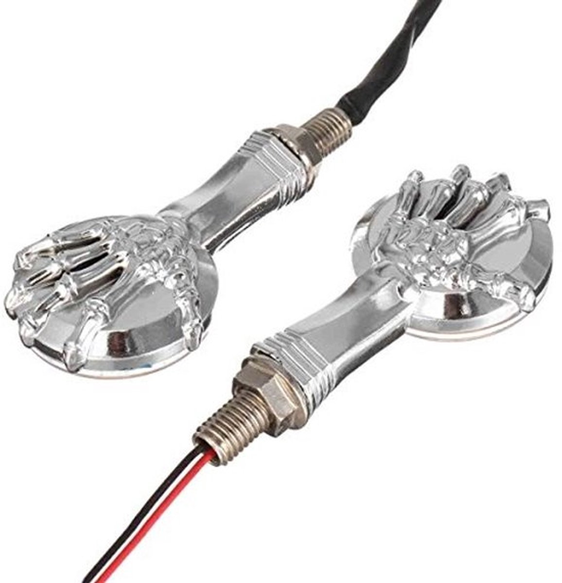 Motorfiets LED Knipperlichten - Gele Schedellampen - Superhelder en Waterdicht - Energiebesparend - Voor Harley Custom-Chrome