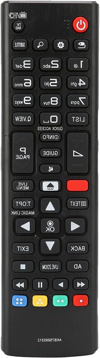 Afstandsbediening TV - Universele afstandsbediening - TV bedienen - Geen programmering nodig - 10 meter bereik - Zwart