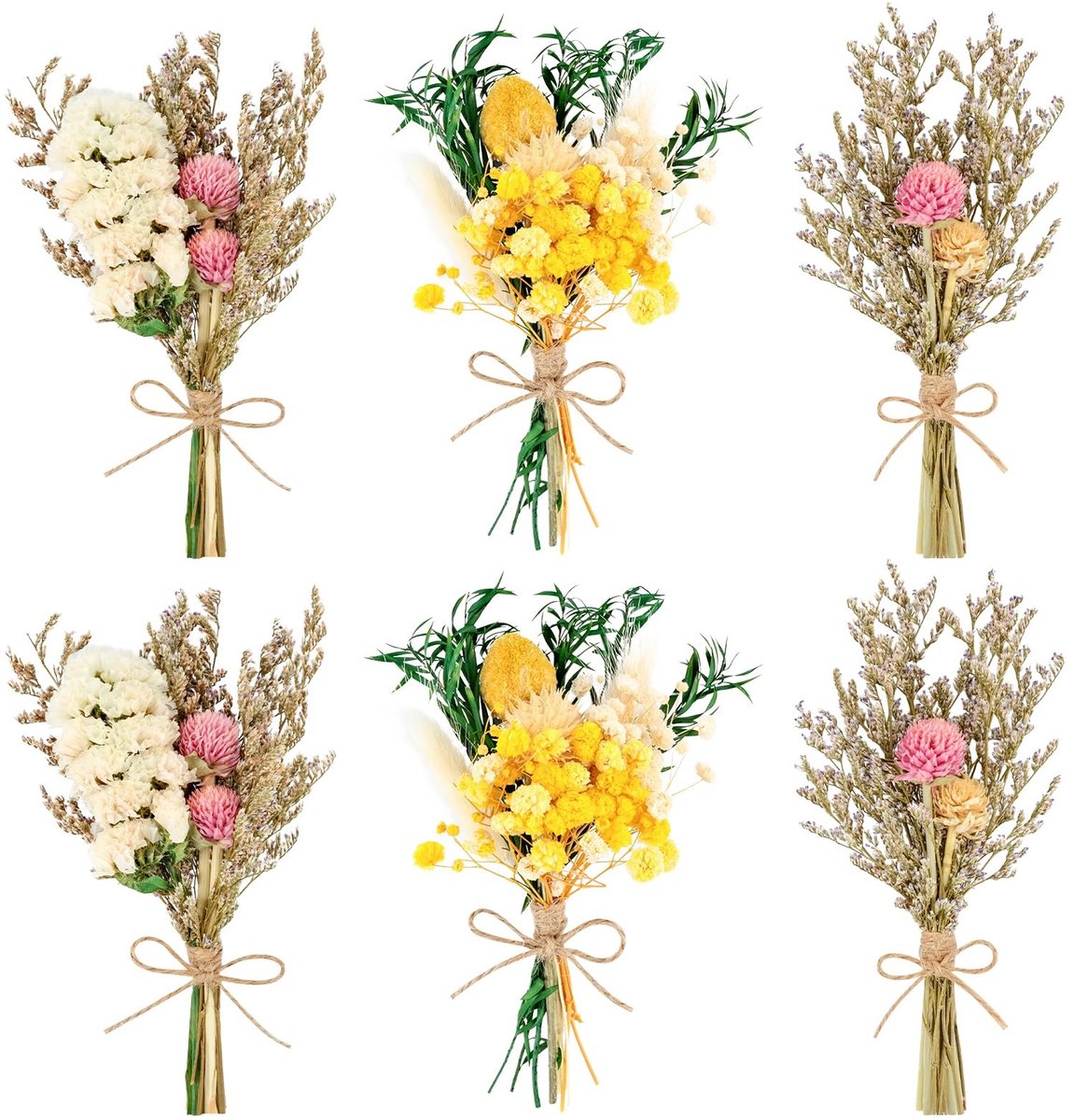 Omgoods - Mini Droogbloemen Boeket Forget-me-not voor Decoratie