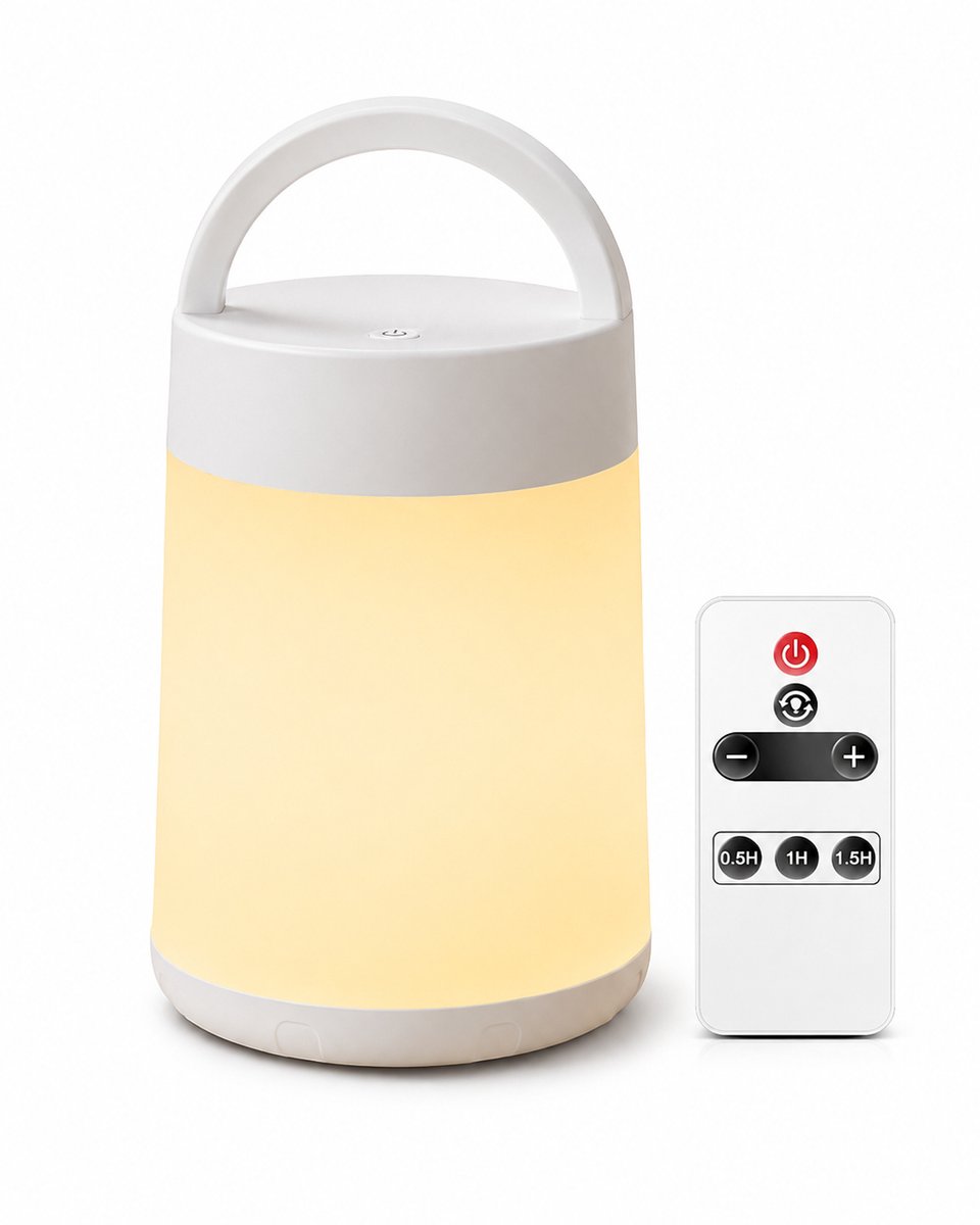 Nachtlampje - Leeslamp - Tafellamp slaapkamer - Nachtlampje kinderen en volwassenen - Dimbaar - USB Oplaadbaar