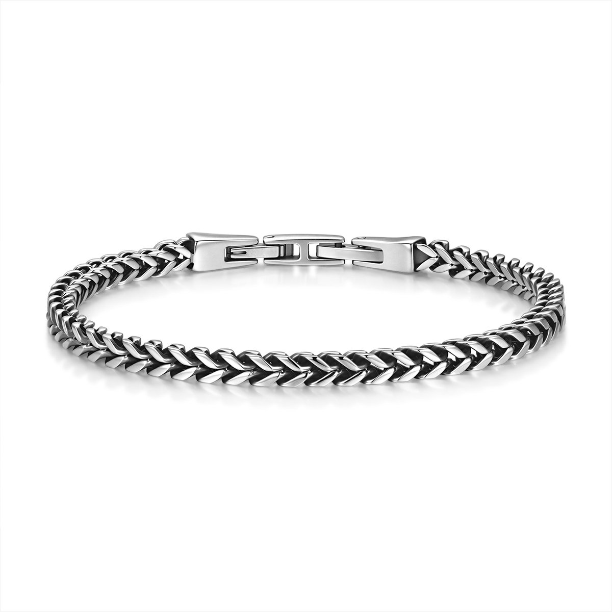 Frank 1967 7FB-0872 – Heren Armband – Schakelarmband – Glanzend Staal – 21 cm – Cadeau voor Mannen