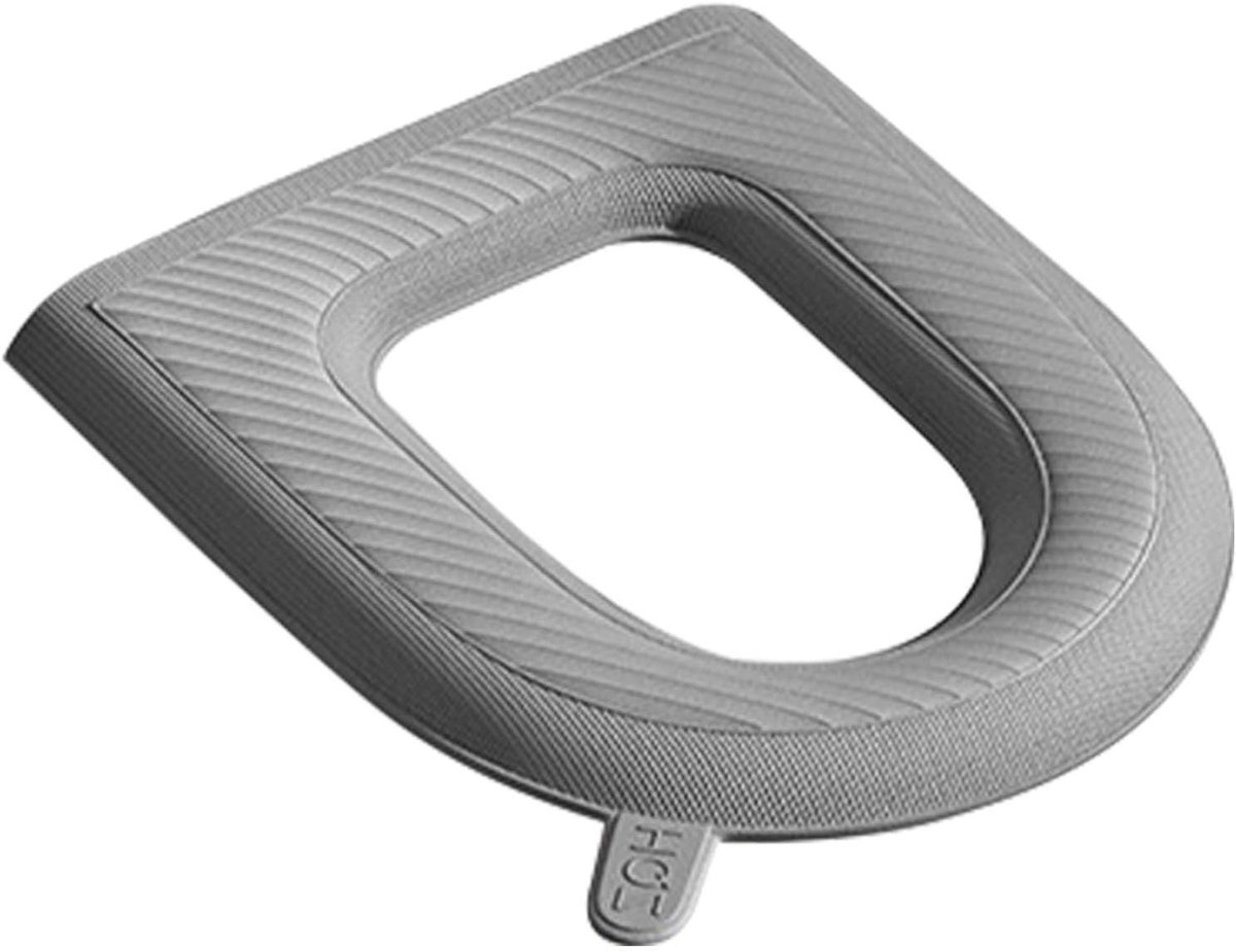 Toiletbrilhoes - WC-bril kussen - Comfort Verbeteren - Waterdicht EVA Materiaal - 43 x 39 cm - Grijs
